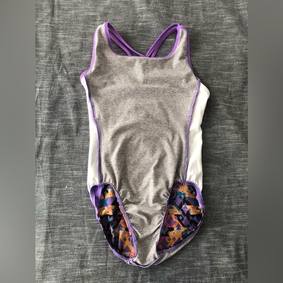 GK Simone Biles Gymnastics Leotard Purple Kaleidoscope AS Adult Small - Picture 6 of 11